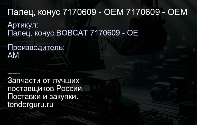 Палец, конус 7170609 - OEM 7170609 - OEM | купить запчасти